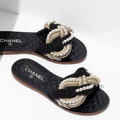 chanel pearl sliders|flannels women's sliders.